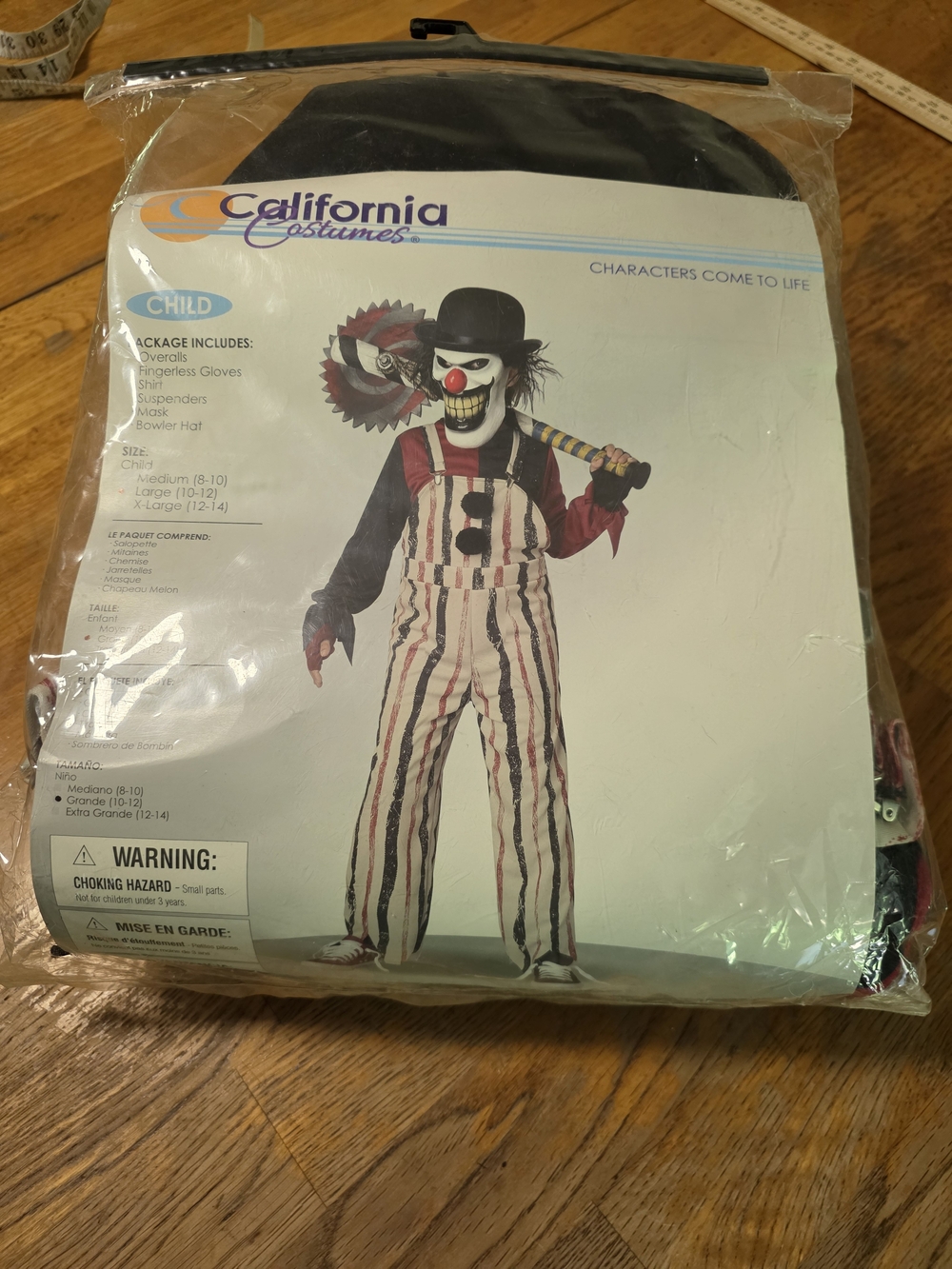 California Costumes Carnival Clown Creeper Halloween Costume